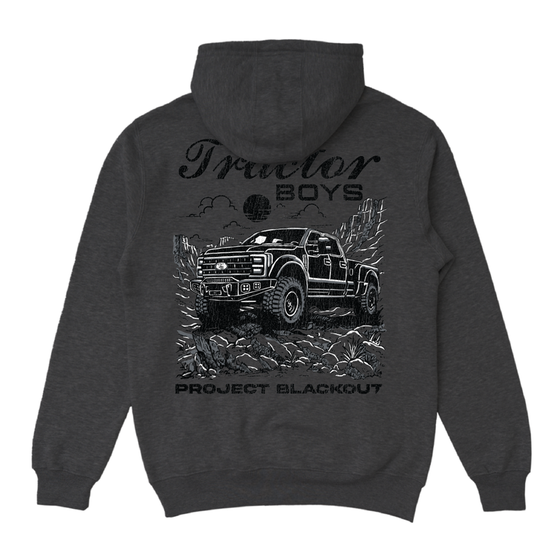Project Blackout Hoodie in Smoke - back print