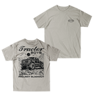 Project Blackout Tee in Moon Dust - front and back