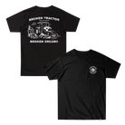 Broken Tractor, Broken Dreams Distressed Tee in Black - back and front