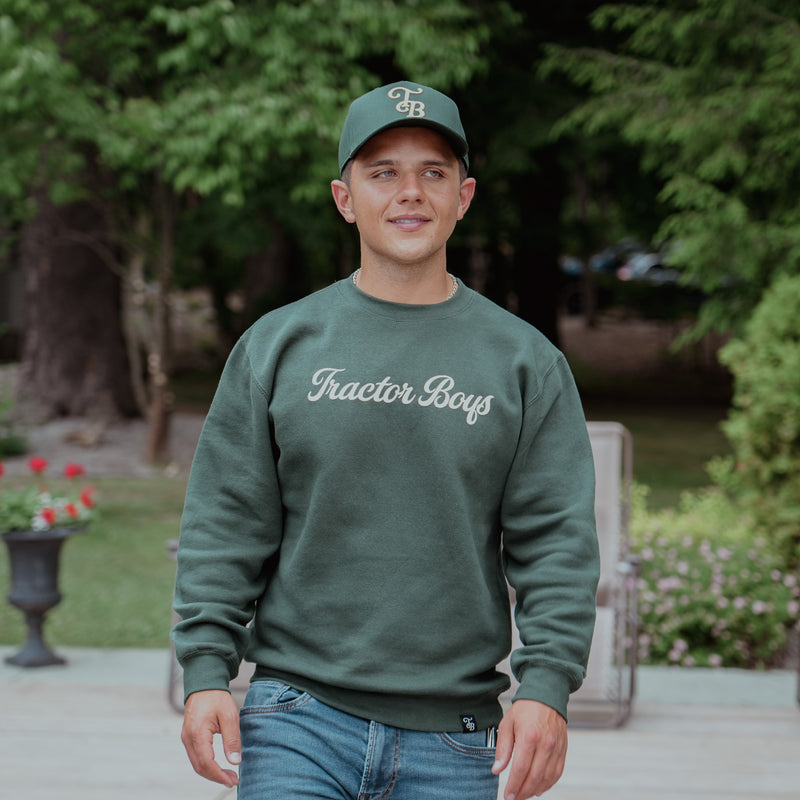 Tractor Boys Premium Cursive Crewneck