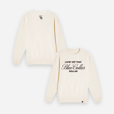 Blue Collar Dollar Crewneck - Beige / Brown