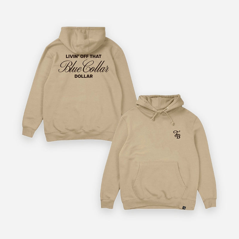 Blue Collar Dollar Hoodie - Brown / Mushroom