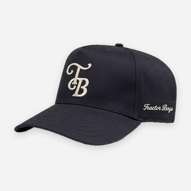 'TB' Snapback - Off-White / Black